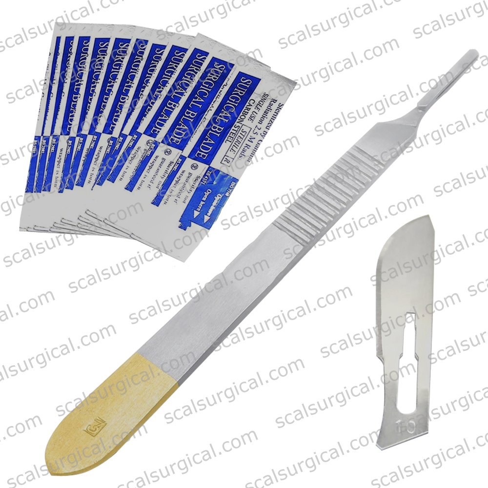thumbnail interactive-video image 1 of PRECISE CANADA #3 Gold Plated Scalpel Handle | Stainless Steel | General Surgery 1 of 2